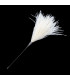 BROCHE EN PLUMES D'ÉMEU - ÉPINGLETTE DÉCORATIVE AVEC COUVRE-AIGUILLE
