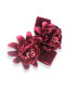 BOUQUET DE 2 FLEURS EN VELOURS AVEC PISTILS