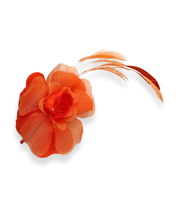 MINI FLEUR DÉCORATIVE TISSU - PLUMES