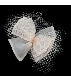 NOEUD DÉCORATIF EN ORGANZA ET VOILE