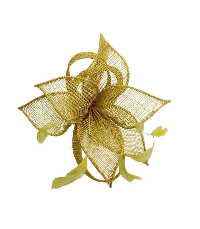TOCADO FLORAL EN SINAMAY - PLUMES
