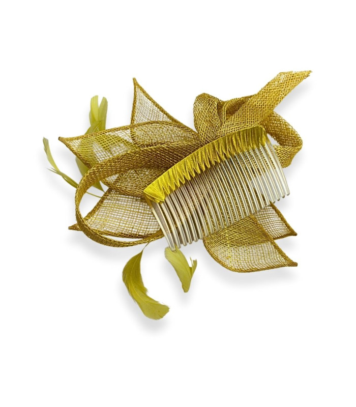 TOCADO FLORAL EN SINAMAY - PLUMES
