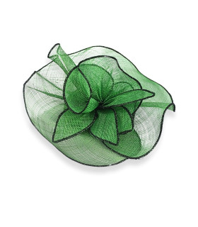 BIJOU DE TÊTE VERT EN SINAMAY