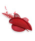 TOCADO ROUGE SINAMAY - PLUME DE PAON - PLUMES D'ANTENNE DE COQ