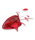 TOCADO ROUGE SINAMAY - PLUME DE PAON - PLUMES D'ANTENNE DE COQ