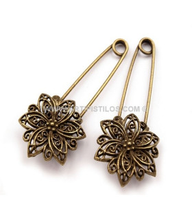 BROCHE FILIGRANE 25 X 60 MM.