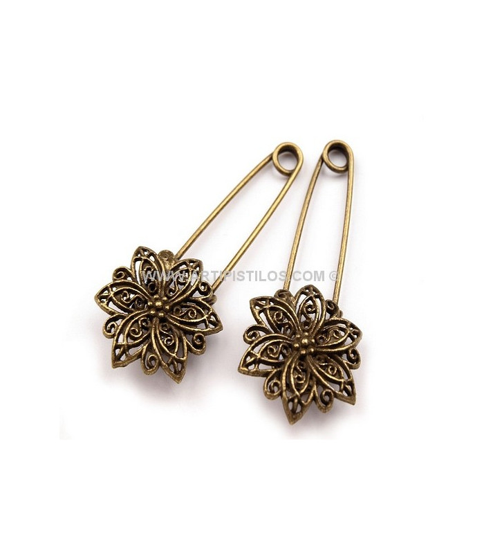 BROCHE FILIGRANE 25 X 60 MM.