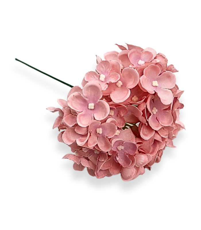 HORTENSIA EN TISSU Ø13CM
