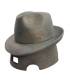 FORME EN ALUMINIUM POUR CHAPEAU STYLE TRILBY - 2 PIÈCES