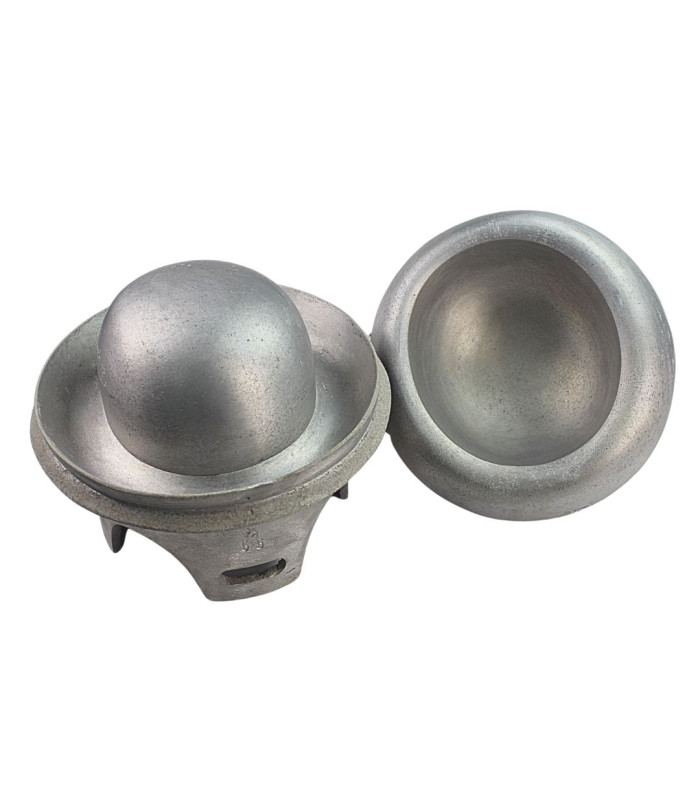 FORME EN ALUMINIUM POUR CHAPEAU STYLE MELON - 2 PIÈCES