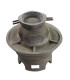 FORME EN ALUMINIUM POUR CHAPEAU À CALOTTE RONDE - 2 PIÈCES
