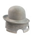 FORME EN ALUMINIUM POUR CHAPEAU À CALOTTE RONDE ASYMÉTRIQUE - 2 PIÈCES
