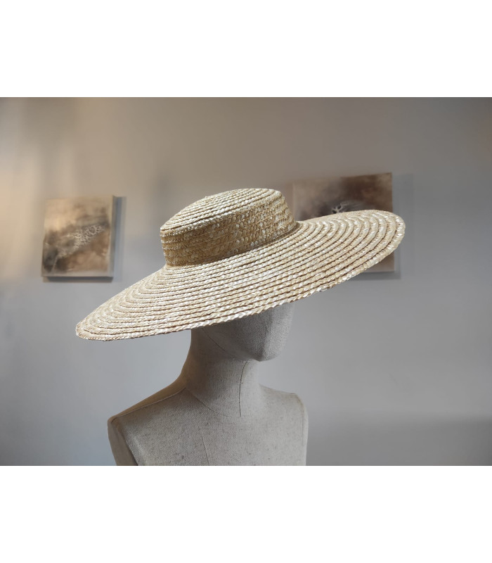 Hand-woven 100% Natural Straw Pamela "NORMANDY"