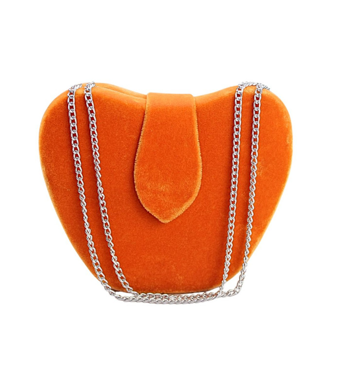 SAC EN VELOURS ORANGE