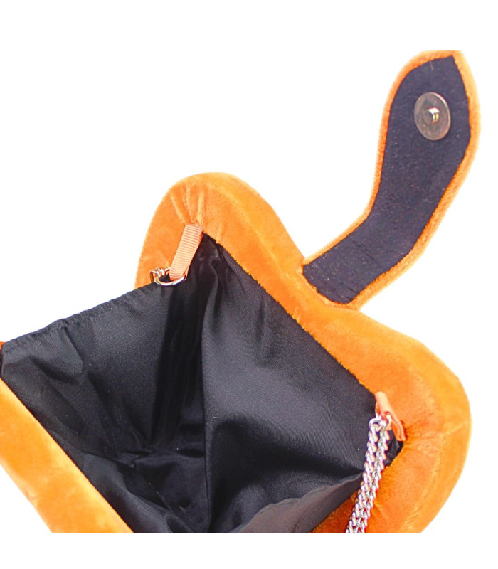 SAC EN VELOURS ORANGE