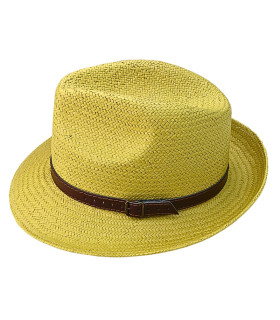CHAPEAU TRILBY EN FIBRES VÉGÉTALES POUR HOMME