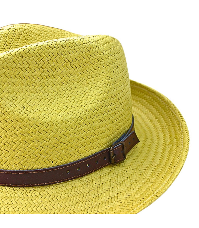CHAPEAU TRILBY EN FIBRES VÉGÉTALES POUR HOMME