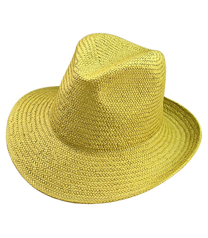 CHAPEAU ASYMÉTRIQUE AJUSTABLE EN FIBRES VÉGÉTALES POUR FEMME