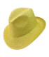 CHAPEAU ASYMÉTRIQUE AJUSTABLE EN FIBRES VÉGÉTALES POUR FEMME