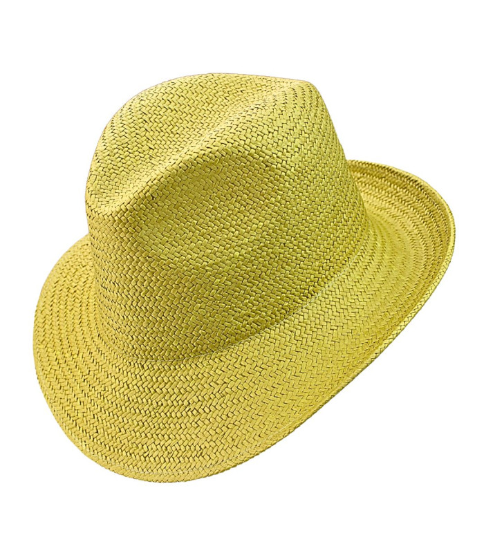 CHAPEAU ASYMÉTRIQUE AJUSTABLE EN FIBRES VÉGÉTALES POUR FEMME