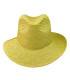 CHAPEAU ASYMÉTRIQUE AJUSTABLE EN FIBRES VÉGÉTALES POUR FEMME
