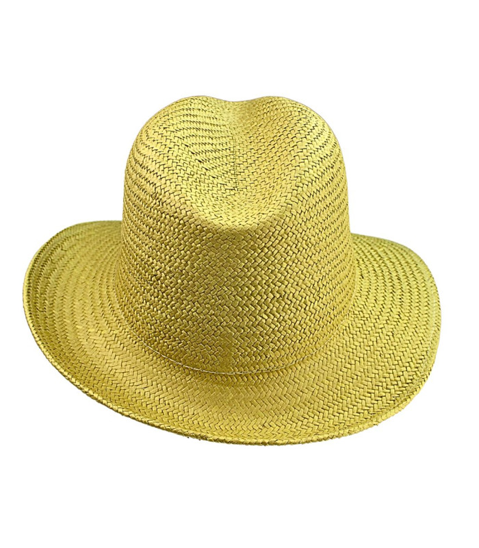 CHAPEAU ASYMÉTRIQUE AJUSTABLE EN FIBRES VÉGÉTALES POUR FEMME