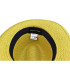 CHAPEAU ASYMÉTRIQUE AJUSTABLE EN FIBRES VÉGÉTALES POUR FEMME