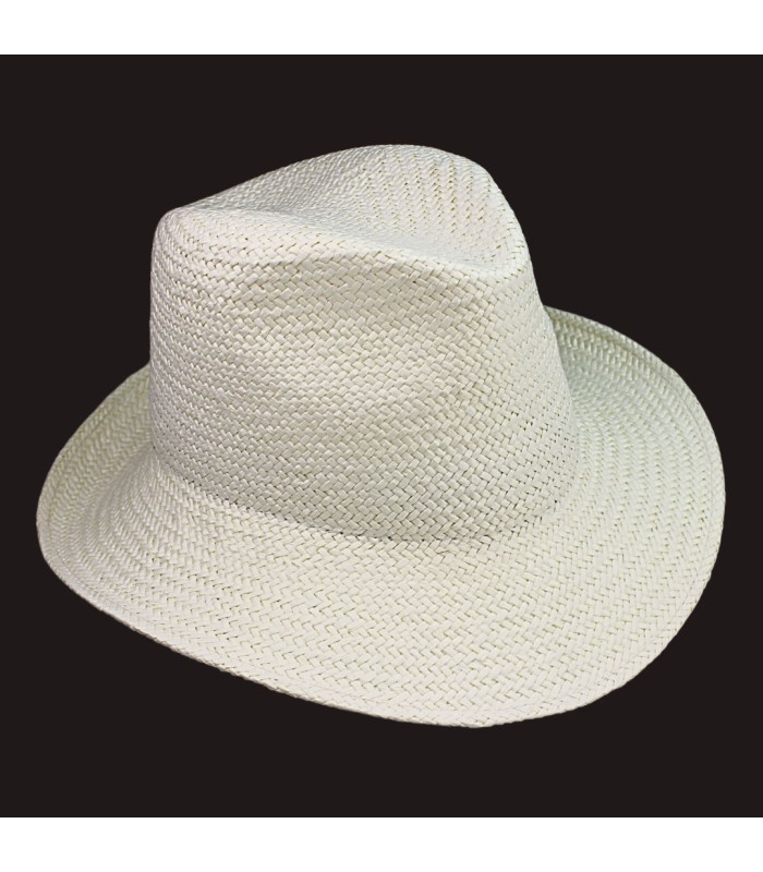 CHAPEAU ASYMÉTRIQUE AJUSTABLE EN FIBRES VÉGÉTALES POUR FEMME