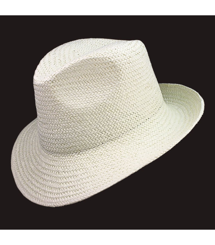 CHAPEAU ASYMÉTRIQUE AJUSTABLE EN FIBRES VÉGÉTALES POUR FEMME