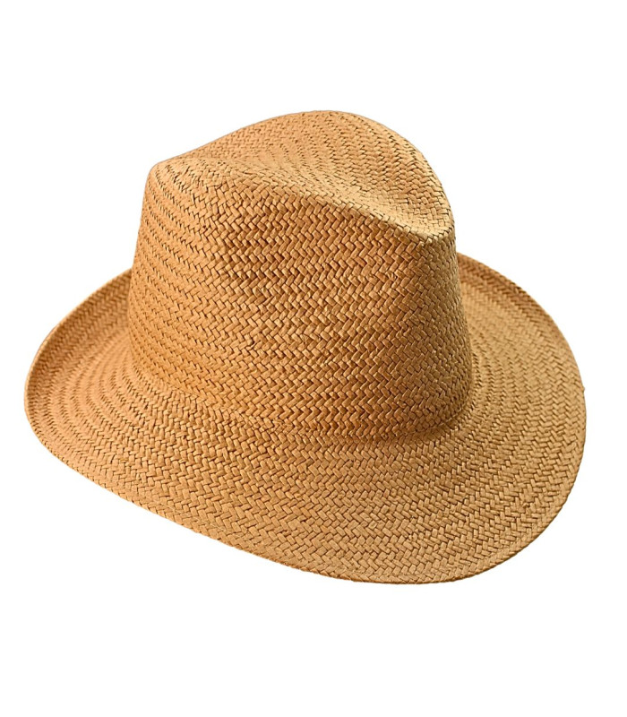 CHAPEAU ASYMÉTRIQUE AJUSTABLE EN FIBRES VÉGÉTALES POUR FEMME