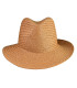 CHAPEAU ASYMÉTRIQUE AJUSTABLE EN FIBRES VÉGÉTALES POUR FEMME