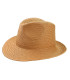 CHAPEAU ASYMÉTRIQUE AJUSTABLE EN FIBRES VÉGÉTALES POUR FEMME