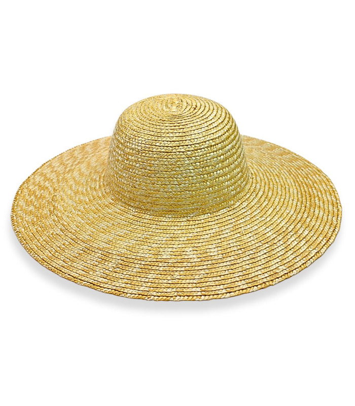 CHAPEAU DE PAILLE NATURELLE TRESSÉE POUR FEMME – AJUSTABLE