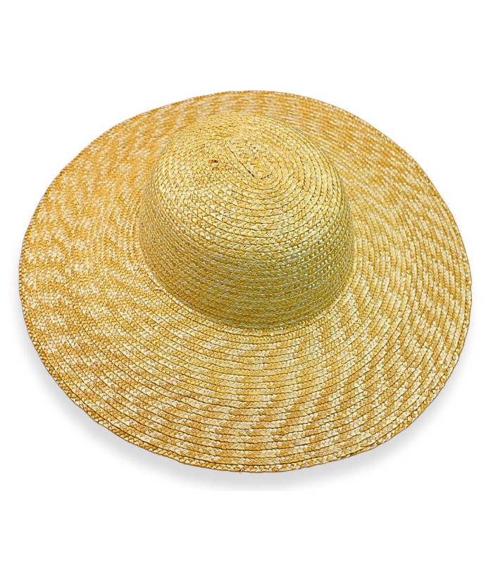 CHAPEAU DE PAILLE NATURELLE TRESSÉE POUR FEMME – AJUSTABLE