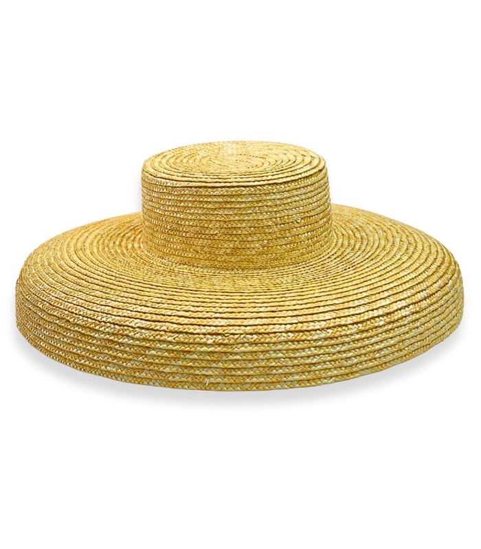 CHAPEAU DE PAILLE NATURELLE TRESSÉE POUR FEMME – AJUSTABLE