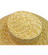 CHAPEAU DE PAILLE NATURELLE TRESSÉE POUR FEMME – AJUSTABLE