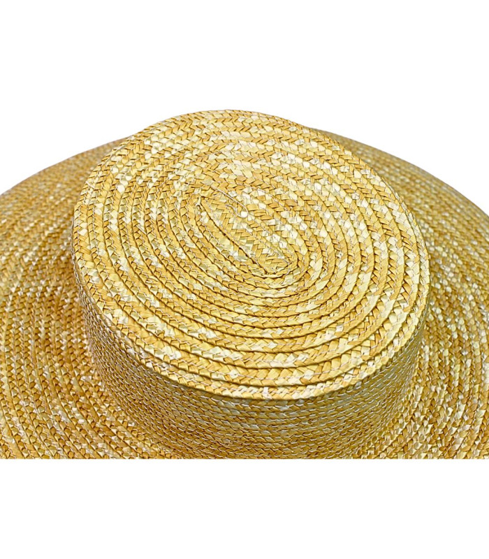 CHAPEAU DE PAILLE NATURELLE TRESSÉE POUR FEMME – AJUSTABLE