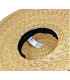 CHAPEAU DE PAILLE NATURELLE TRESSÉE POUR FEMME – AJUSTABLE