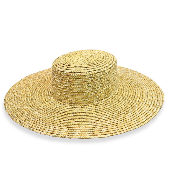 CHAPEAU DE PAILLE NATURELLE TRESSÉE POUR FEMME – TAILLE UNIQUE AJUSTABLE