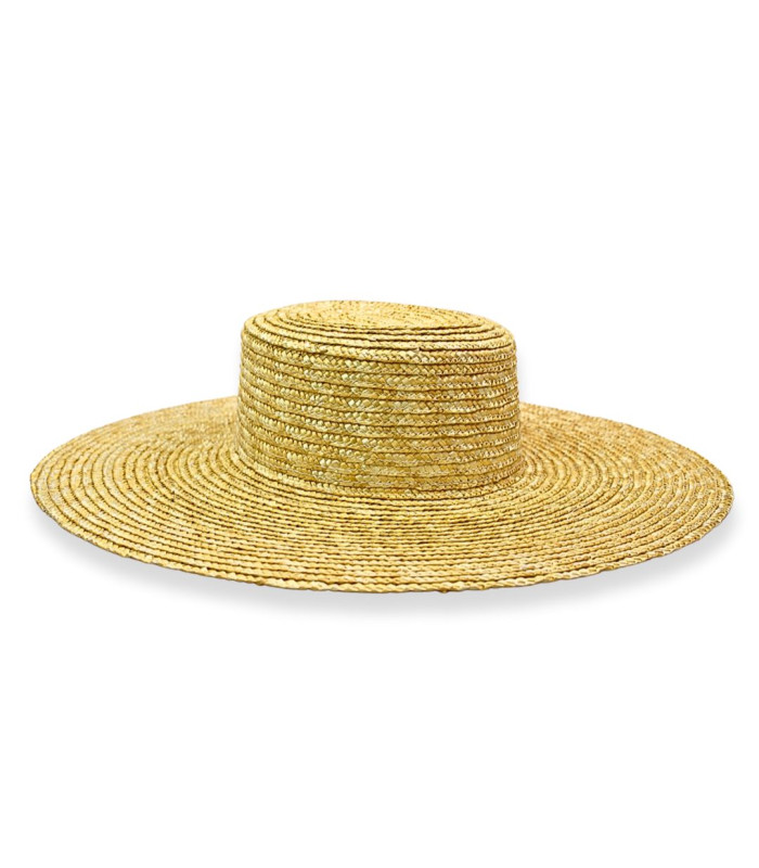 CHAPEAU DE PAILLE NATURELLE TRESSÉE POUR FEMME – TAILLE UNIQUE AJUSTABLE