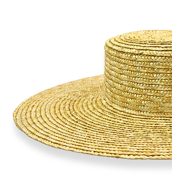 CHAPEAU DE PAILLE NATURELLE TRESSÉE POUR FEMME – TAILLE UNIQUE AJUSTABLE