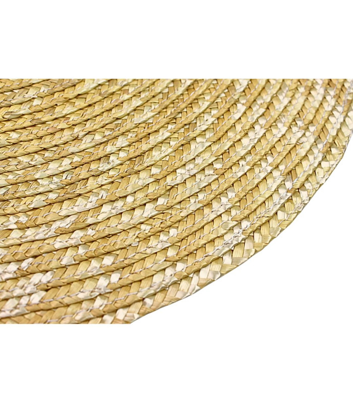 CHAPEAU DE PAILLE NATURELLE TRESSÉE POUR FEMME – TAILLE UNIQUE AJUSTABLE