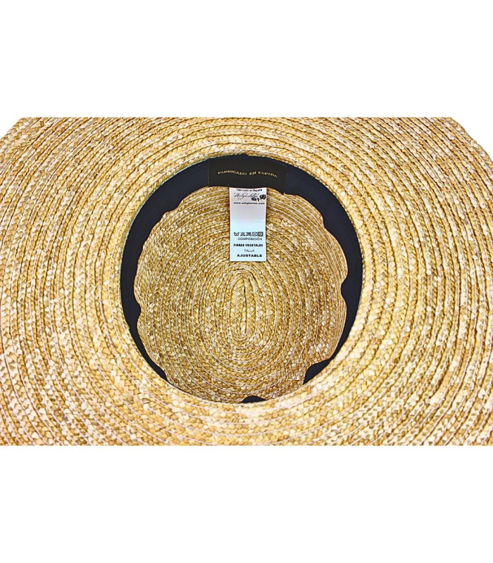 CHAPEAU DE PAILLE NATURELLE TRESSÉE POUR FEMME – TAILLE UNIQUE AJUSTABLE