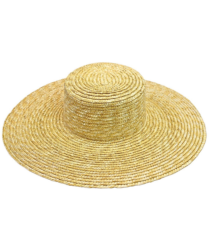 CHAPEAU DE PAILLE NATURELLE TRESSÉE POUR FEMME – TAILLE UNIQUE AJUSTABLE