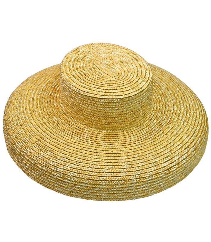 CHAPEAU DE PAILLE NATURELLE TRESSÉE POUR FEMME – AJUSTABLE