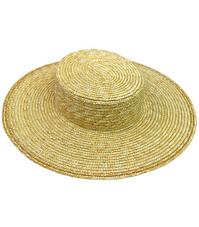 CANOTIER EN PAILLE NATURELLE TRESSÉE POUR FEMME – AJUSTABLE