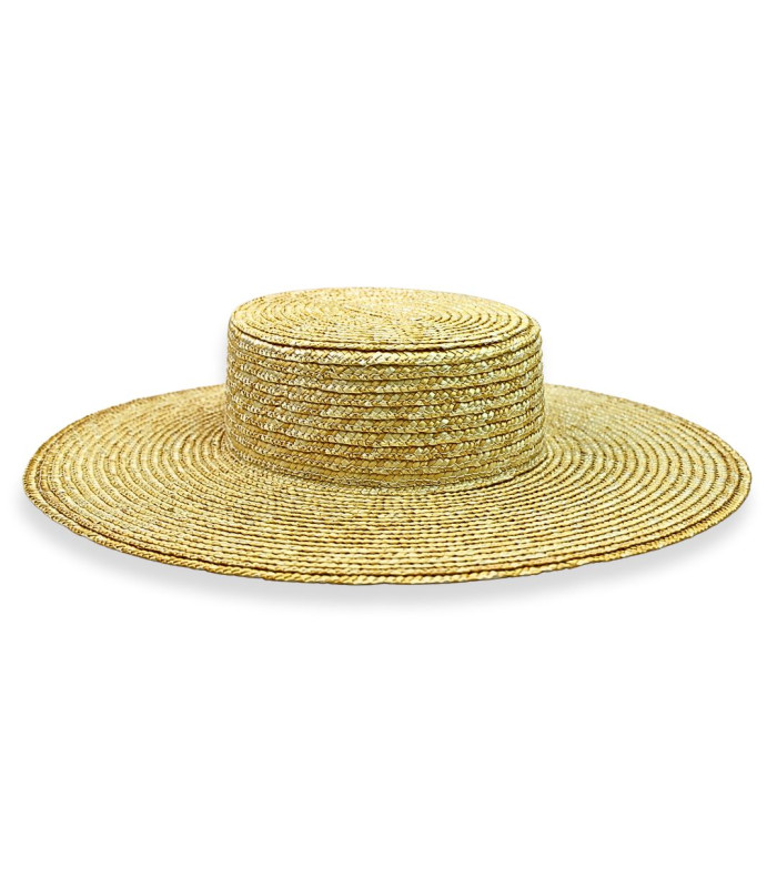 CANOTIER EN PAILLE NATURELLE TRESSÉE POUR FEMME – AJUSTABLE