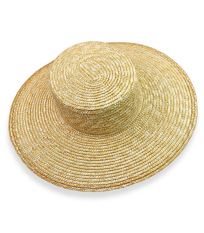 CANOTIER EN PAILLE NATURELLE TRESSÉE POUR FEMME – AJUSTABLE