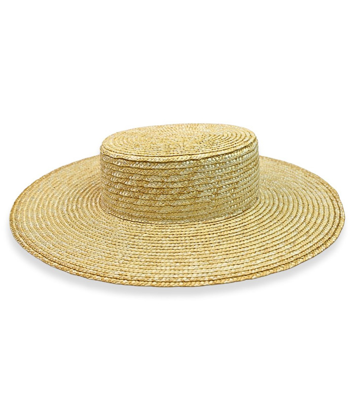 CANOTIER EN PAILLE NATURELLE TRESSÉE POUR FEMME – AJUSTABLE