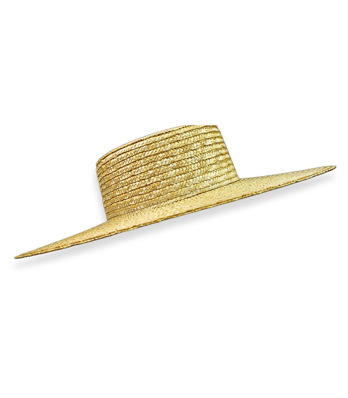 CANOTIER EN PAILLE NATURELLE TRESSÉE POUR FEMME – AJUSTABLE